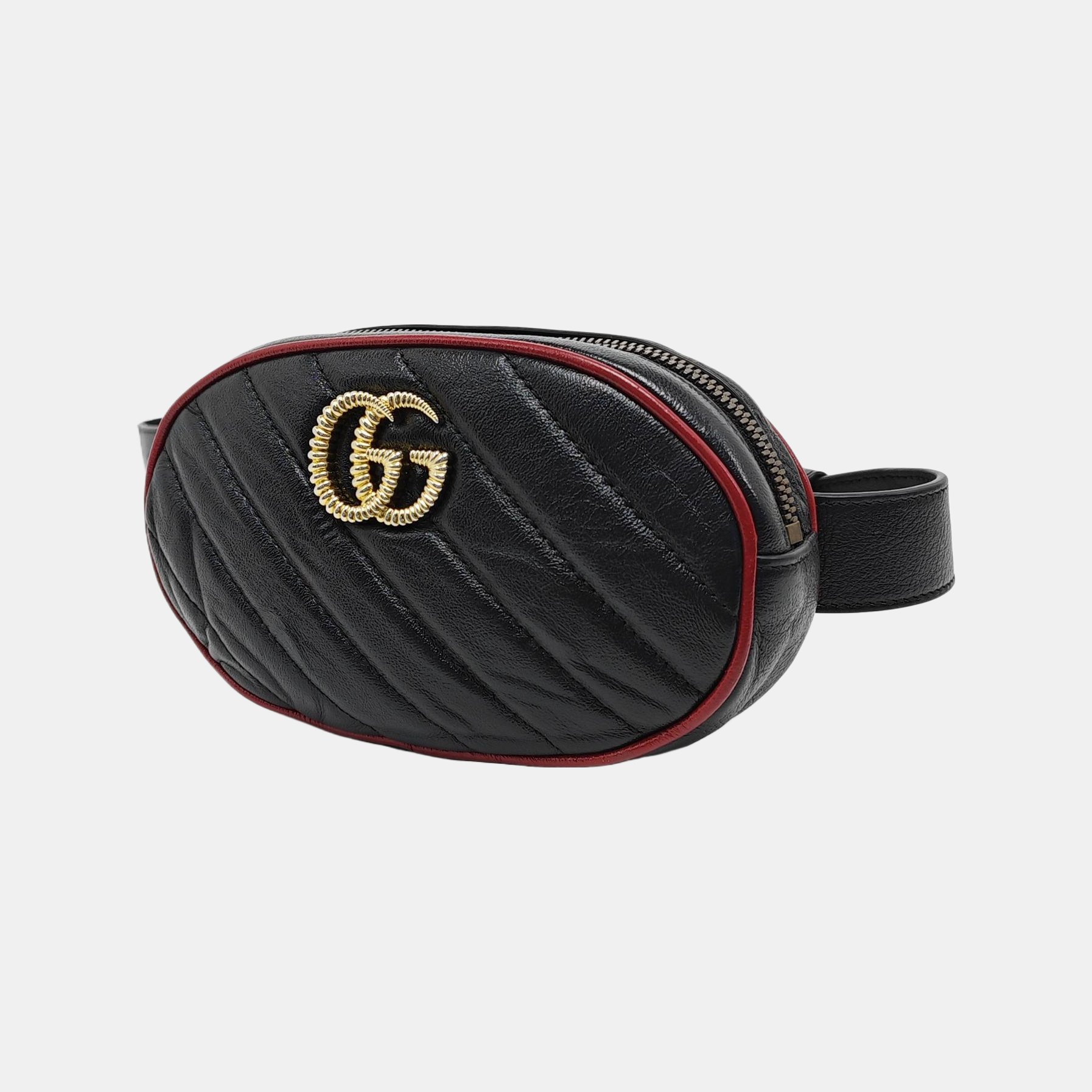 GG Marmont Super Mini Quilted Calfskin Black