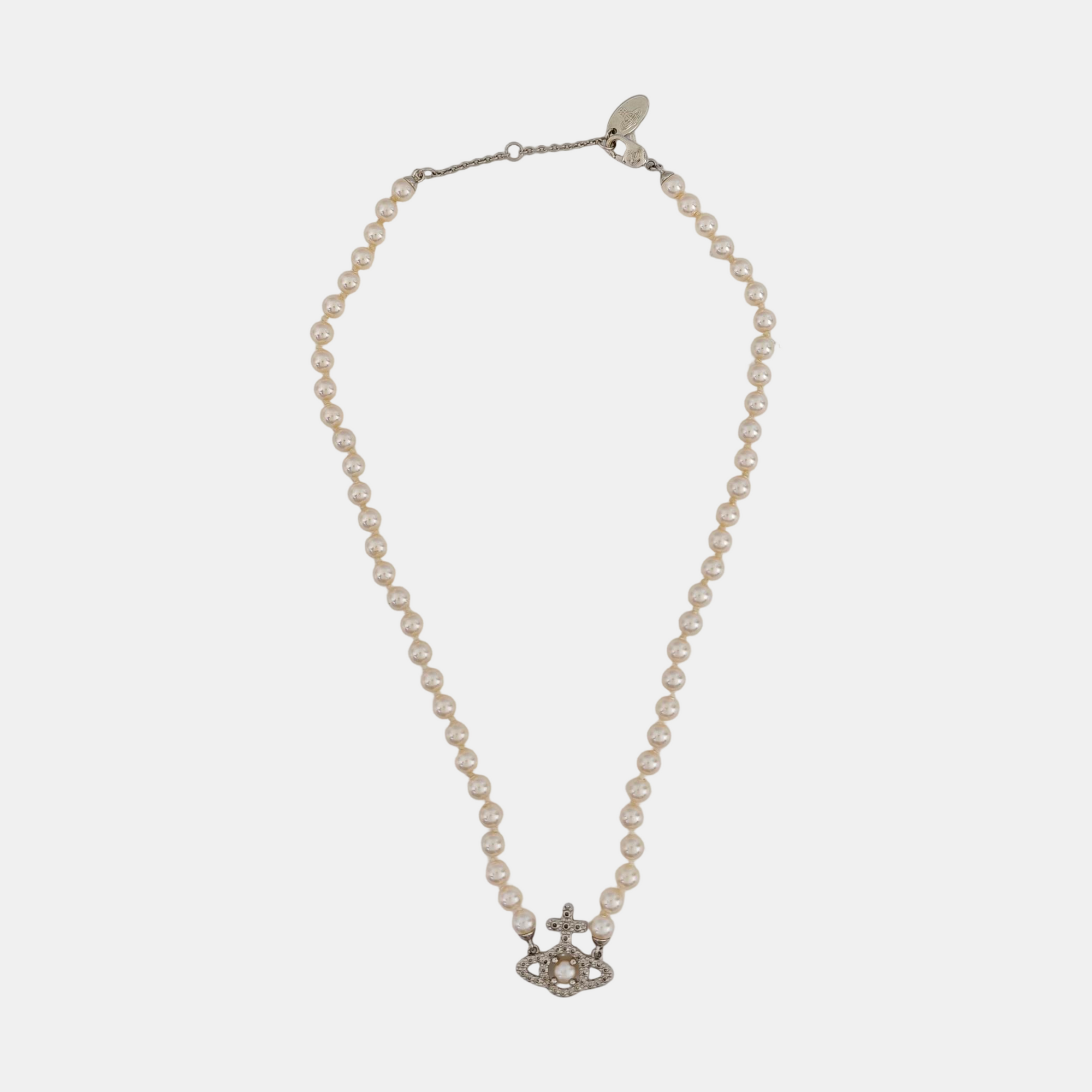 Faux Pearl White Necklace