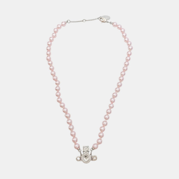 Faux Pearl Pink Necklace
