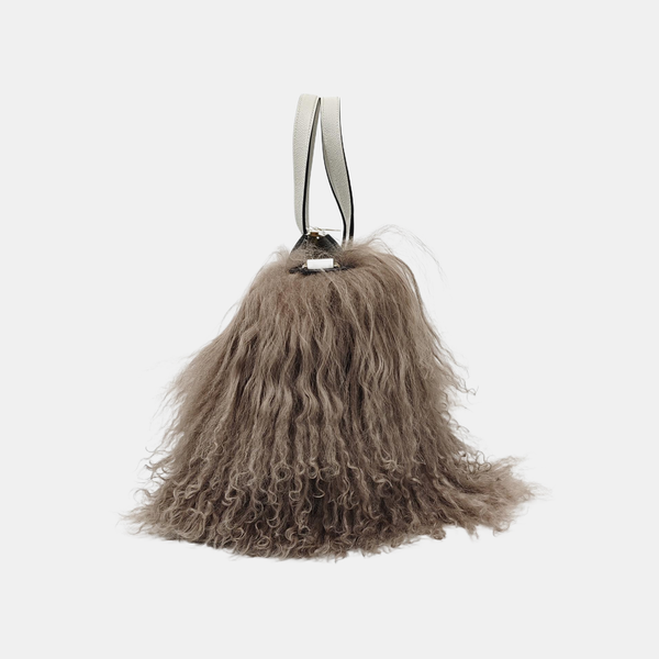 Calfskin Top Handle Bag White