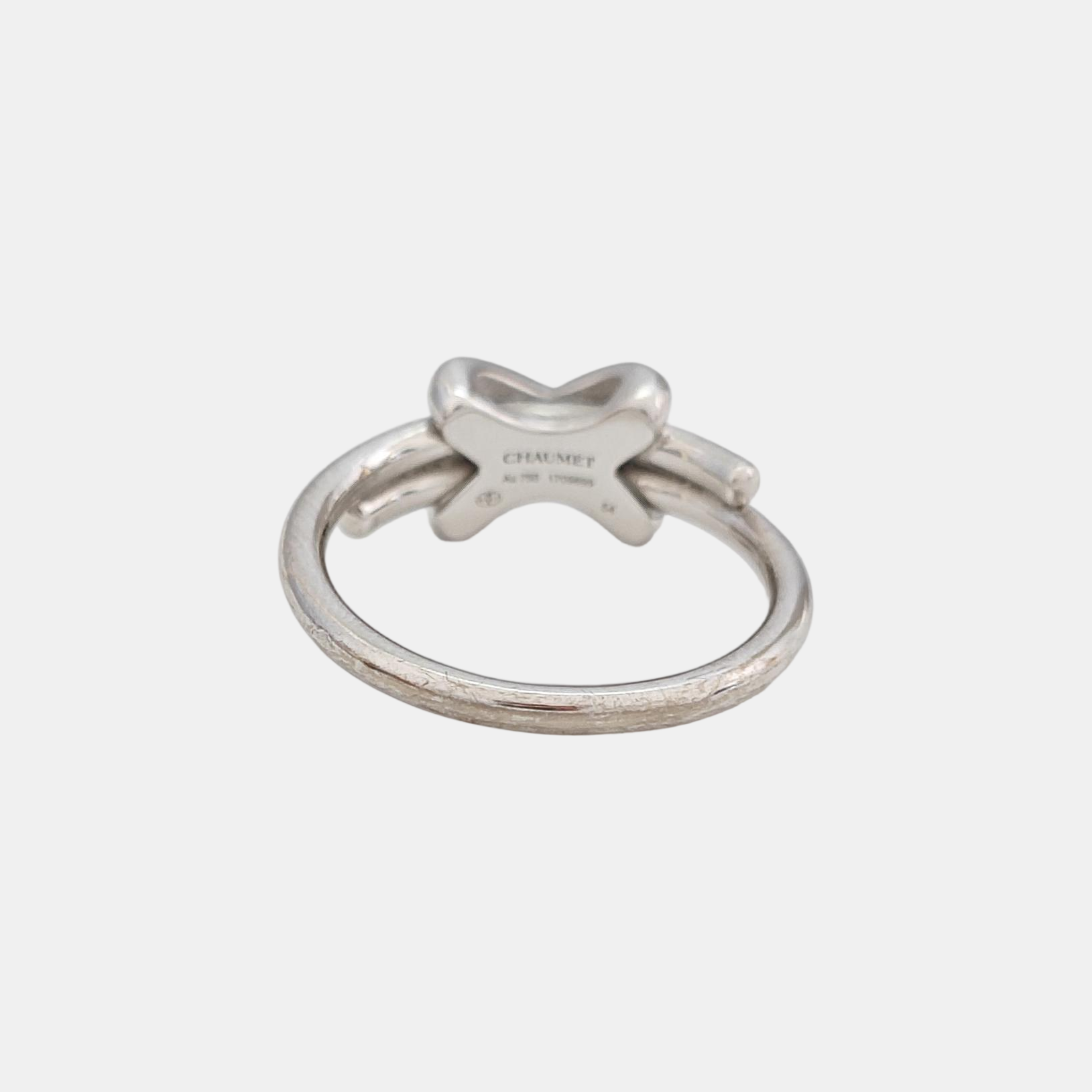 Jeux De Liens 18k White Gold Silver Ring EU 54