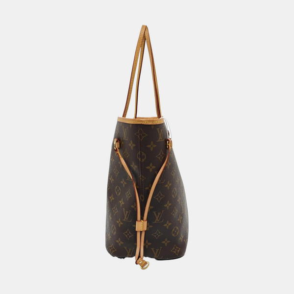 NEVERFULL MM Monogram Coated Canvas Brown