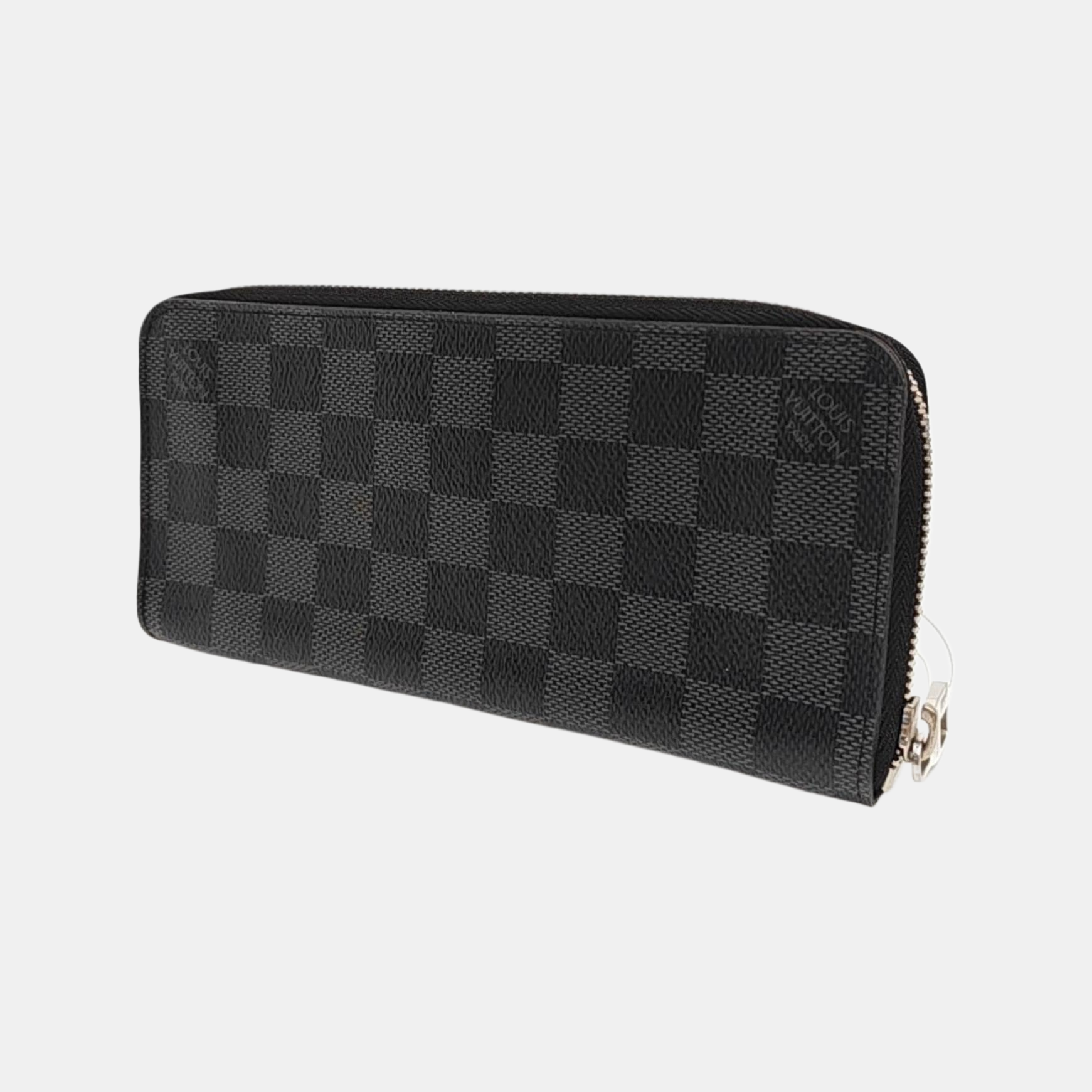 ZIPPY Damier Graphite Coated Canvas Gray Wallet