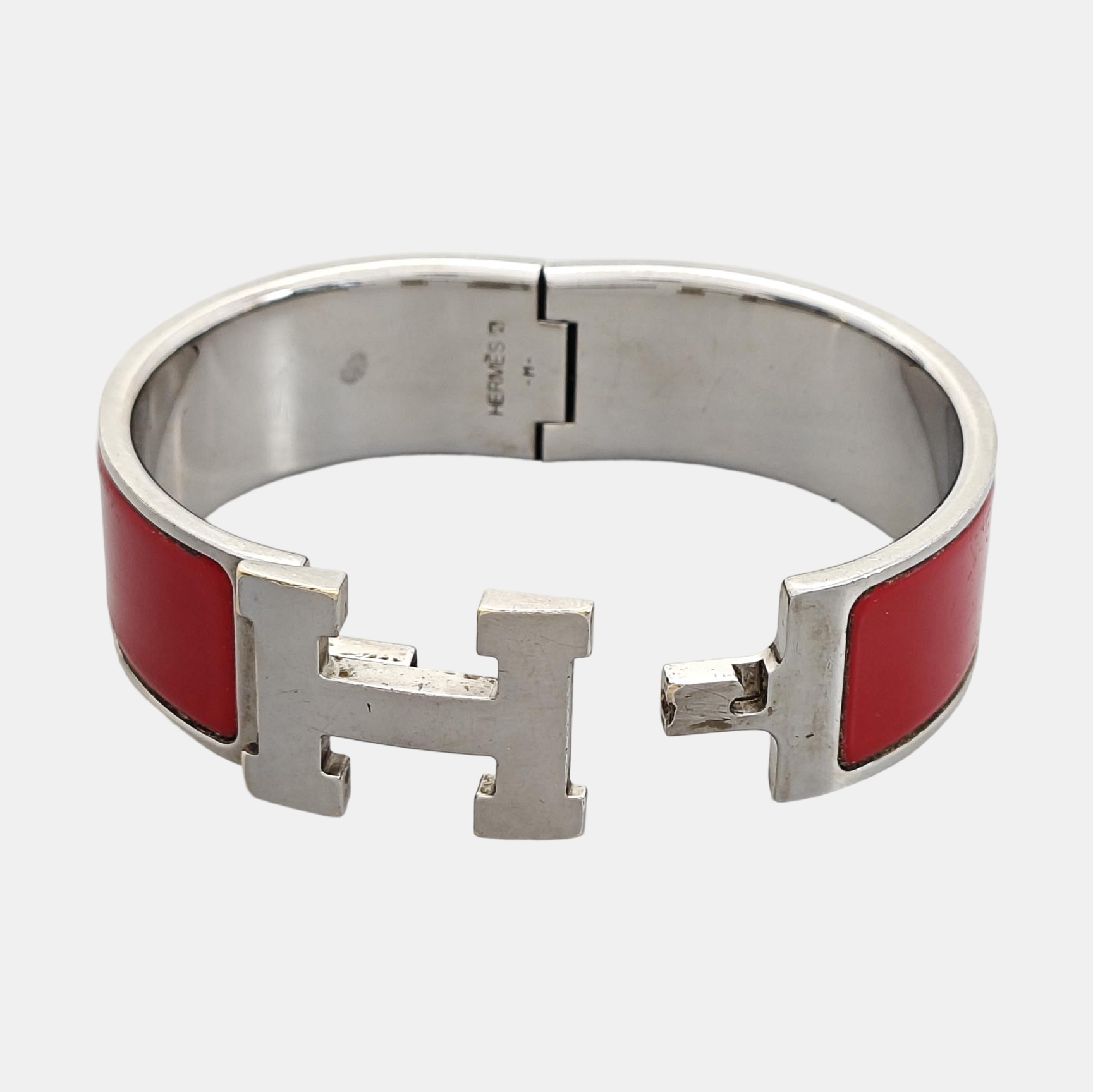 Clic H Metal Red Bangle