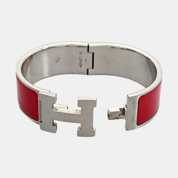 Clic H Metal Red Bangle