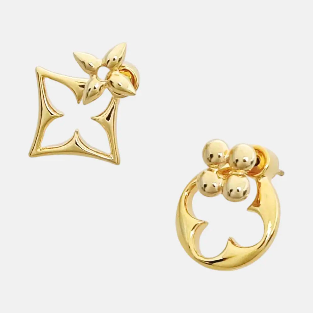 COLOR BLOSSOM Metal Gold Stud Earrings