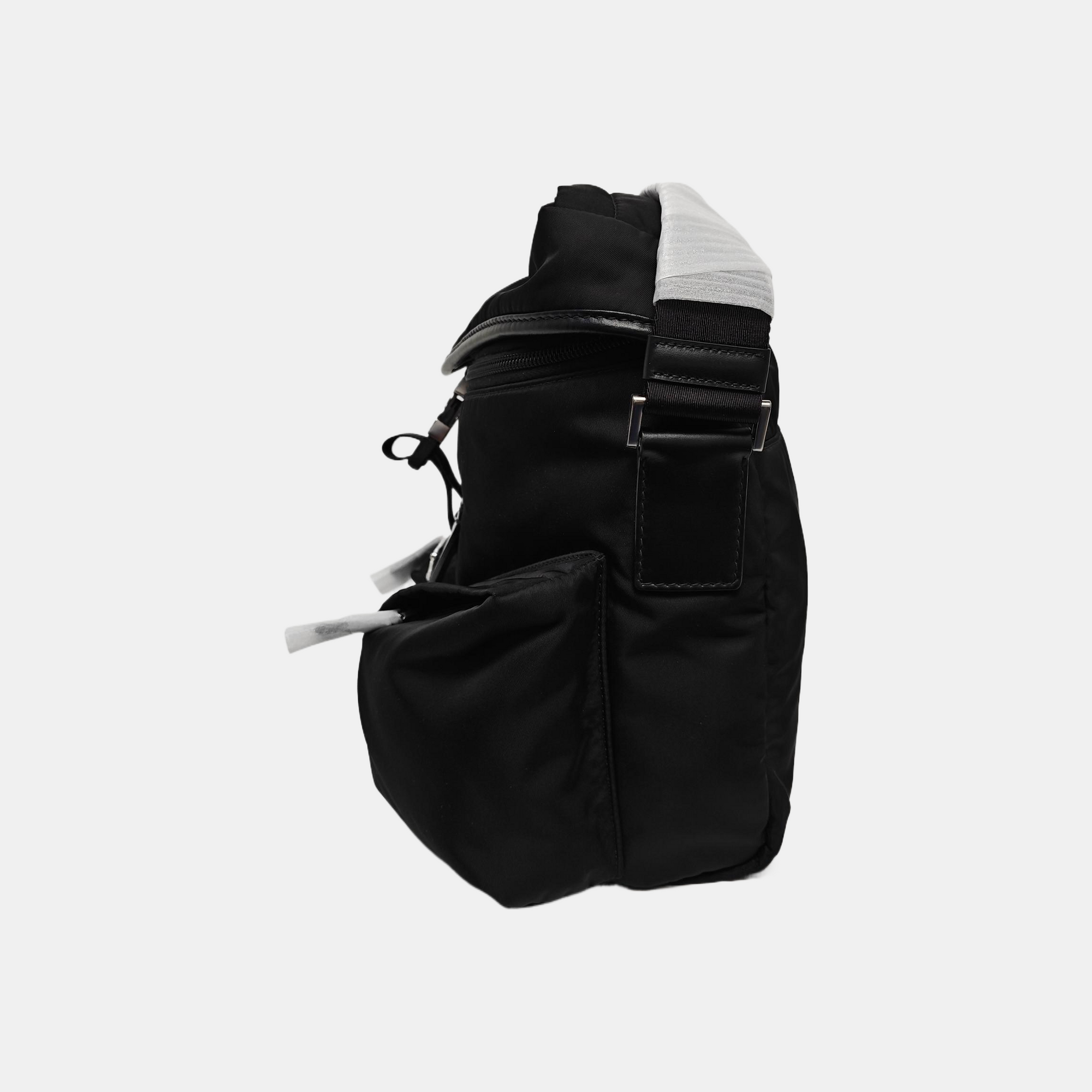 Nylon Shoulder Bag Black