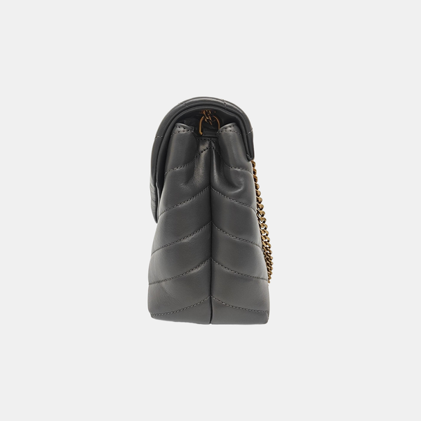 LOULOU Small Quilted Calfskin Gray