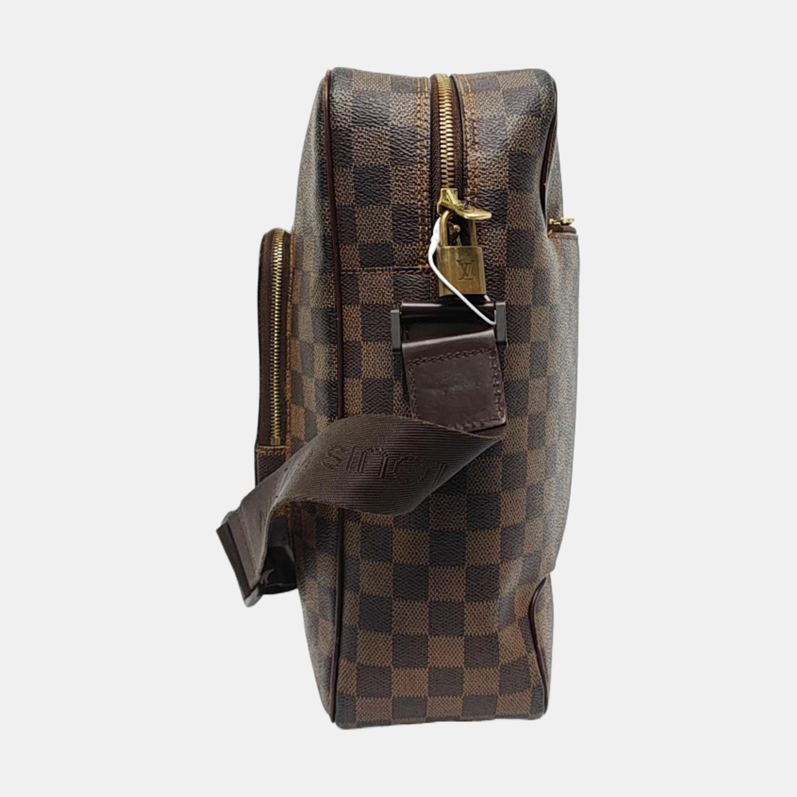 OLAV MM Damier Ebene Coated Canvas Brown