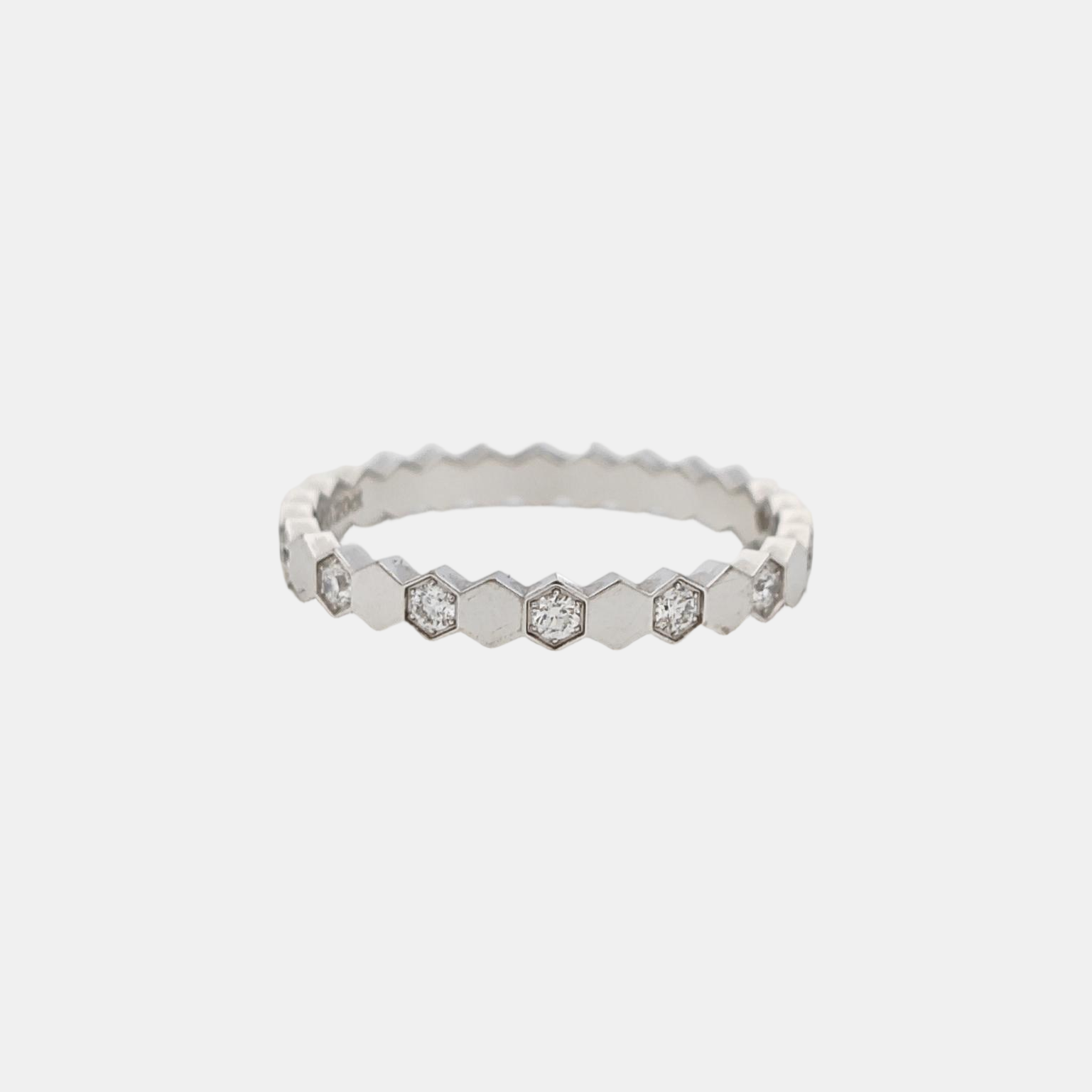 Bee My Love 18k White Gold Silver Ring EU 51