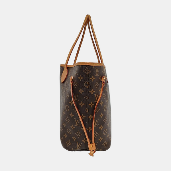 NEVERFULL MM Monogram Coated Canvas Brown