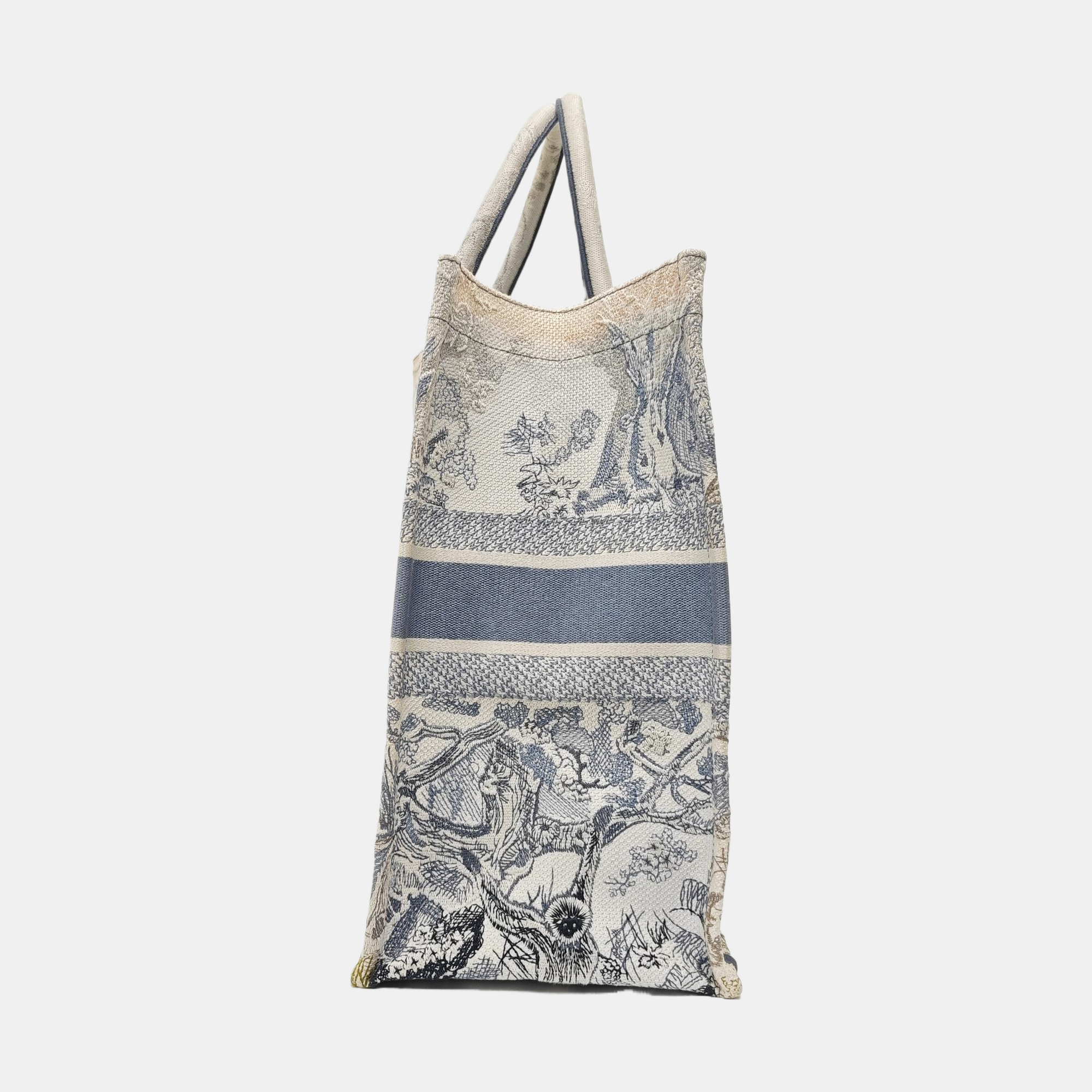 Book Tote Large Canvas Blue