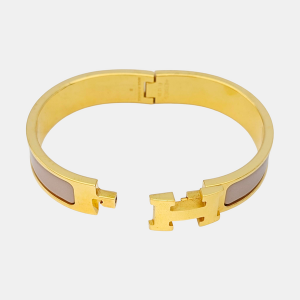 Clic H Metal Gold Bangle