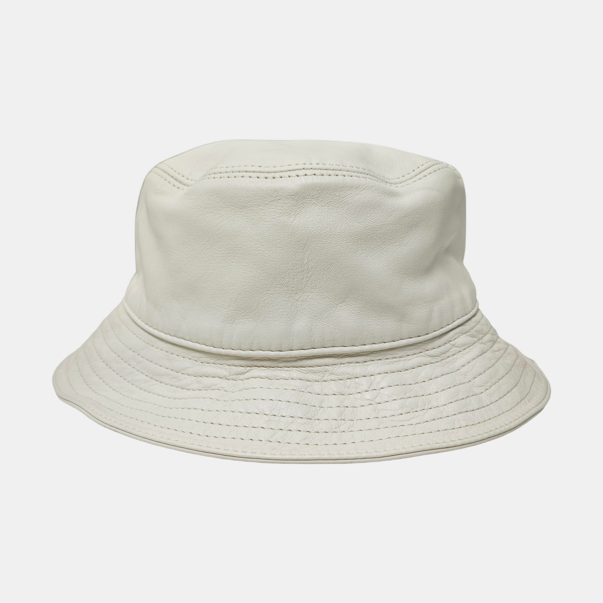 Leather Hat White