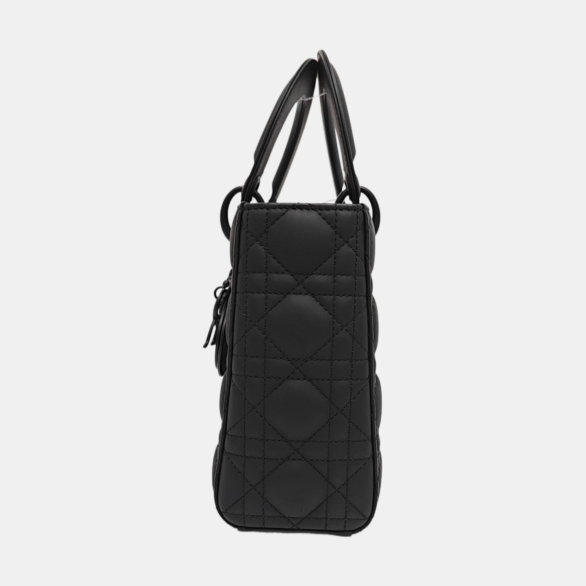 Lady Dior Small Cannage Calfskin Black