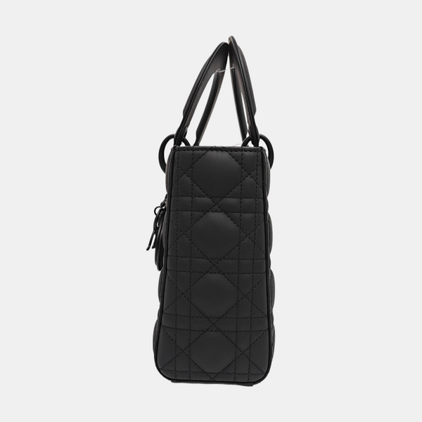 Lady Dior Small Cannage Calfskin Black