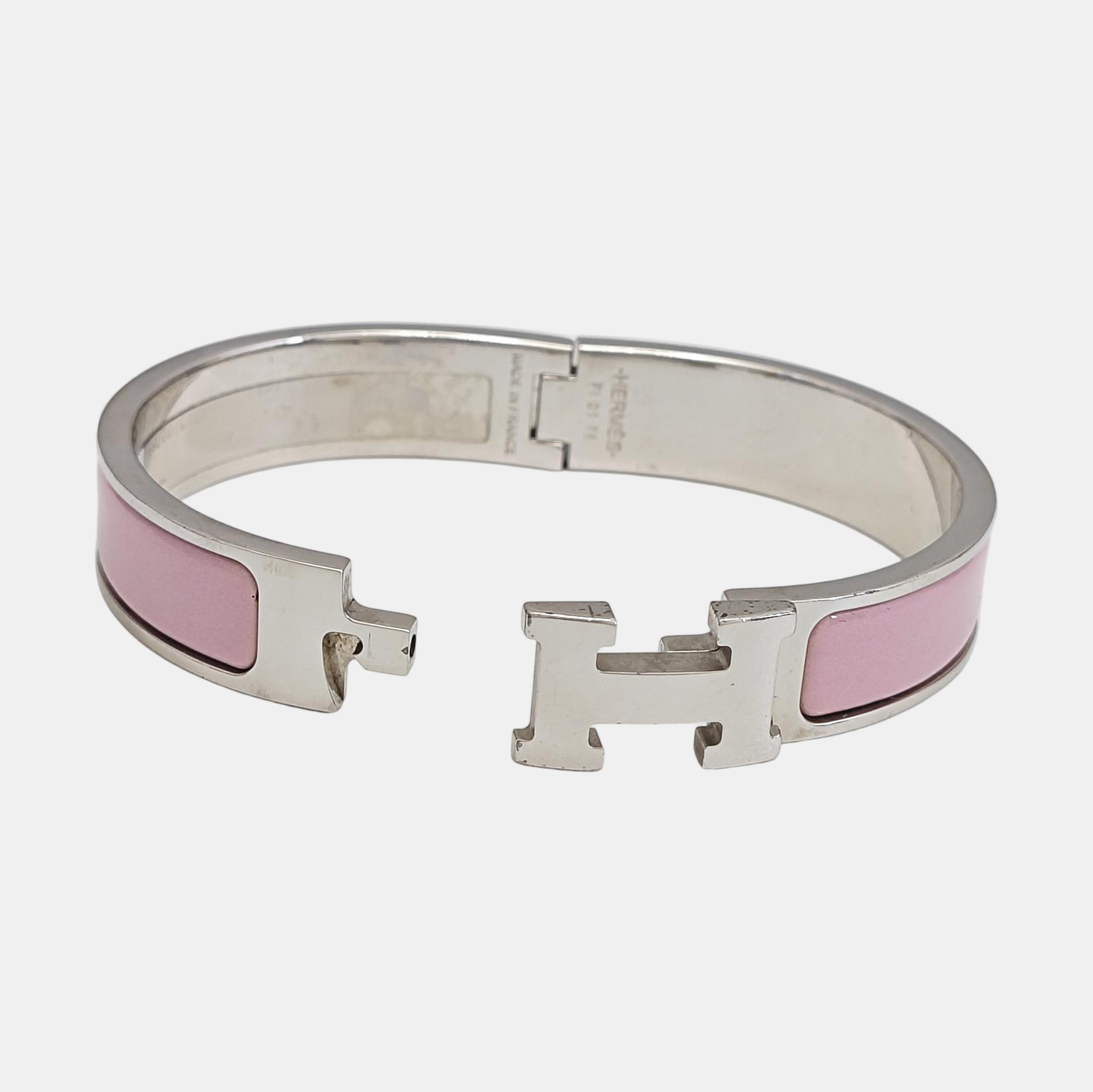Clic H Metal Silver Bangle