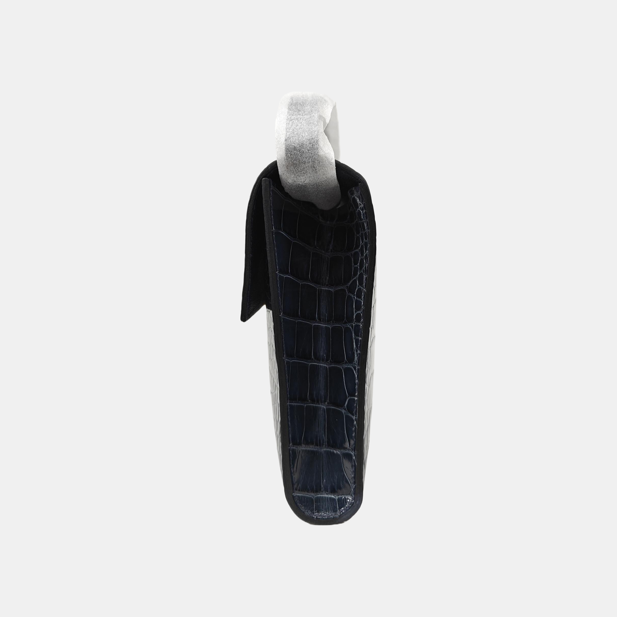 Clic 16 Shiny Porosus Crocodile Blue
