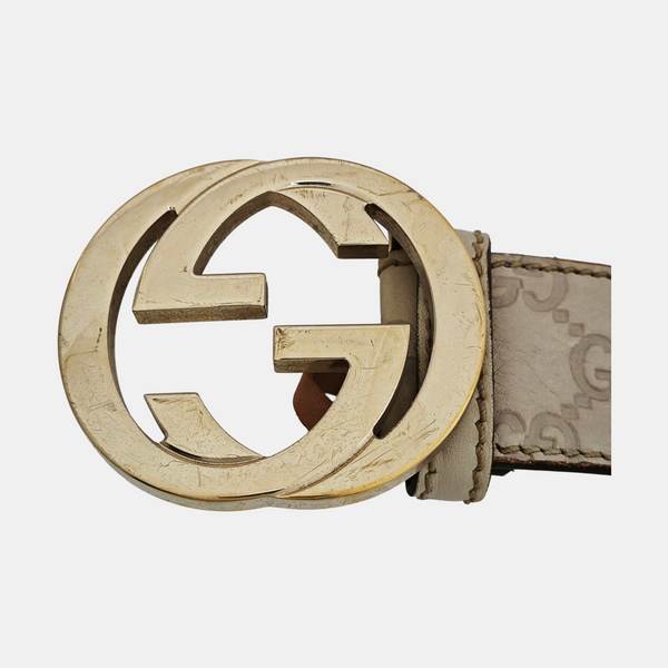 Leather Belt White