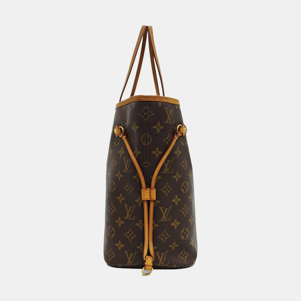 NEVERFULL MM Monogram Coated Canvas Brown