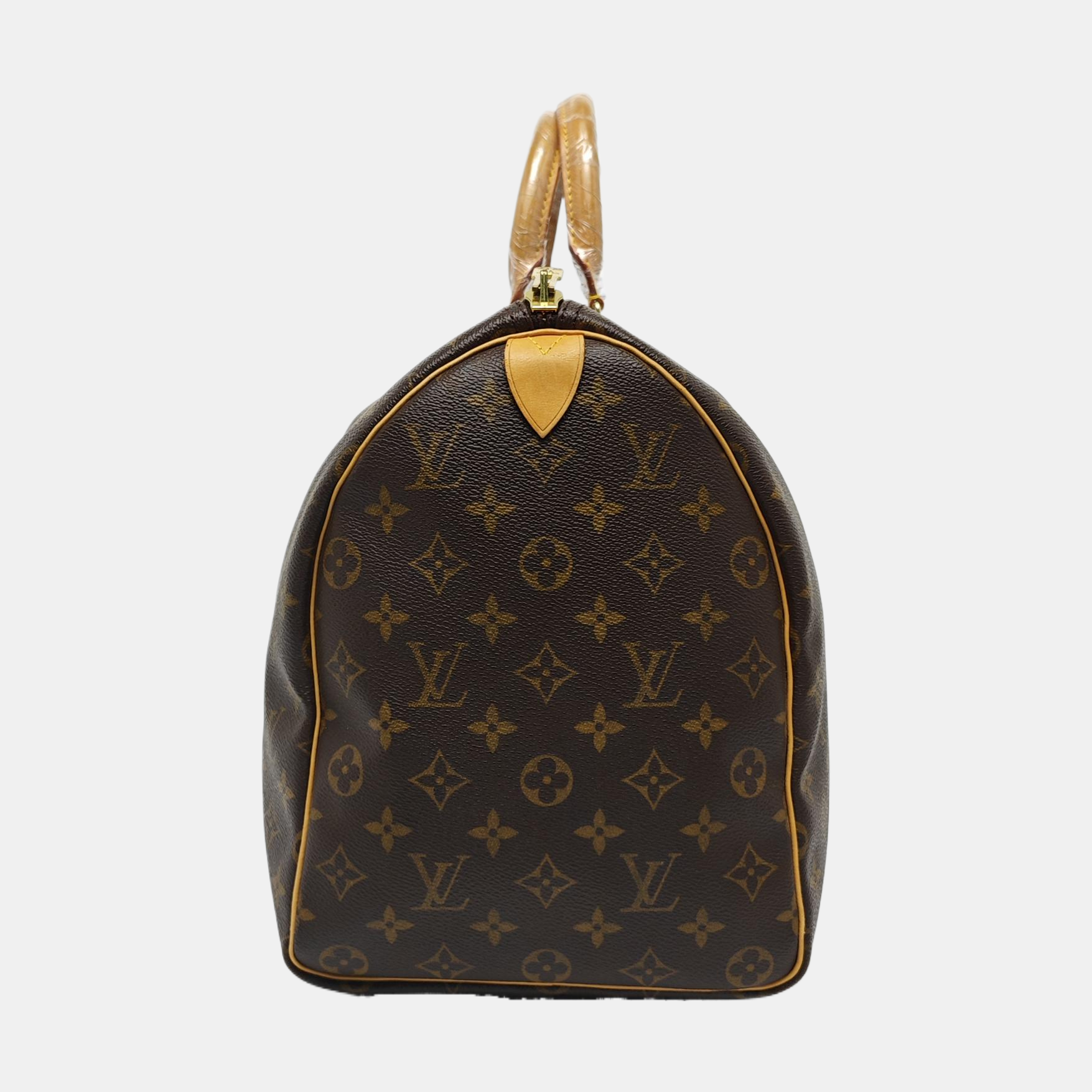 KEEPALL 45 Monogram Coated Canvas Brown