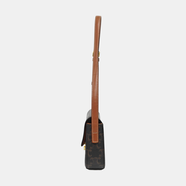 TRIOMPHE Small Coated Canvas Brown