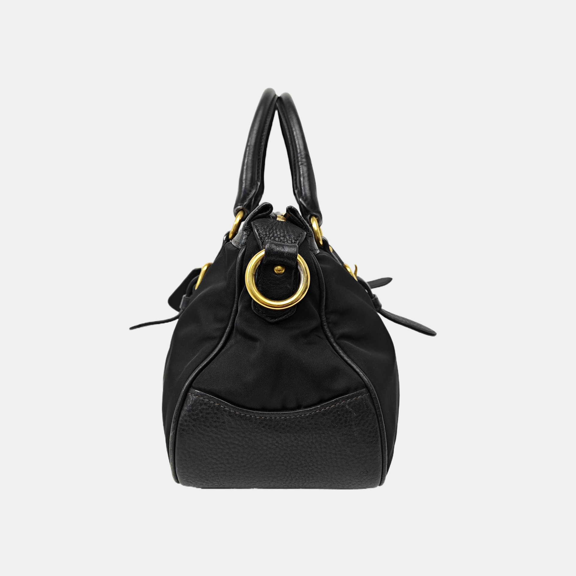 Nylon Shoulder Bag Black
