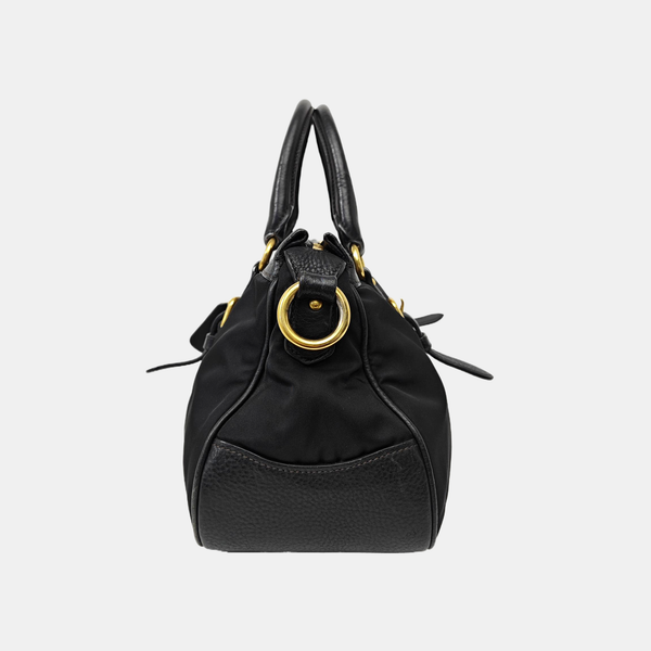 Nylon Shoulder Bag Black