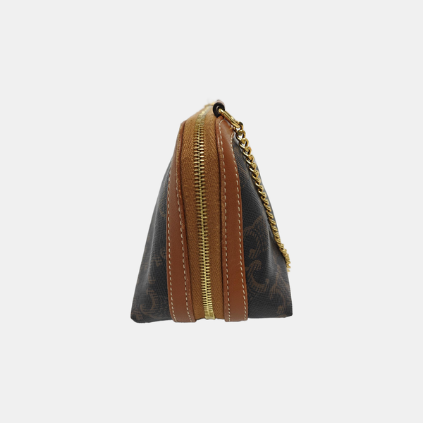 Authenticated pre-owned  TRIOMPHE CANVAS Mini Coated Canvas Brown - Shoulder Bag at Looply