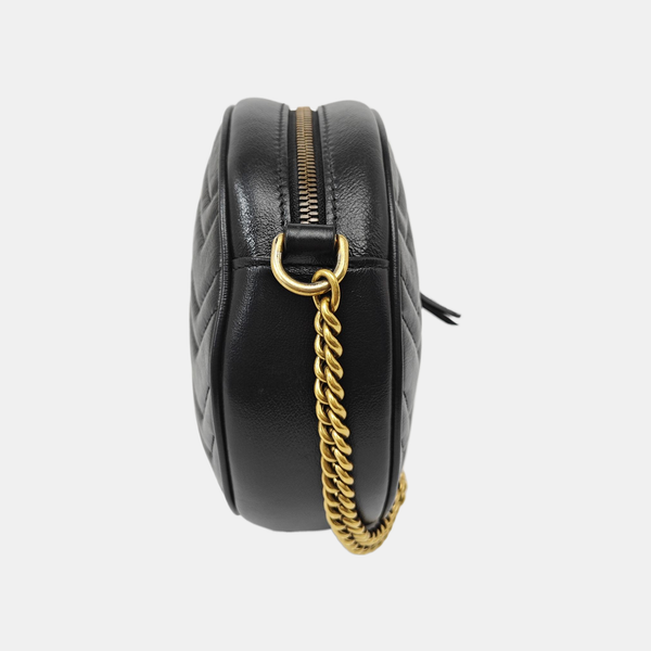 GG Marmont Mini Quilted Calfskin Black