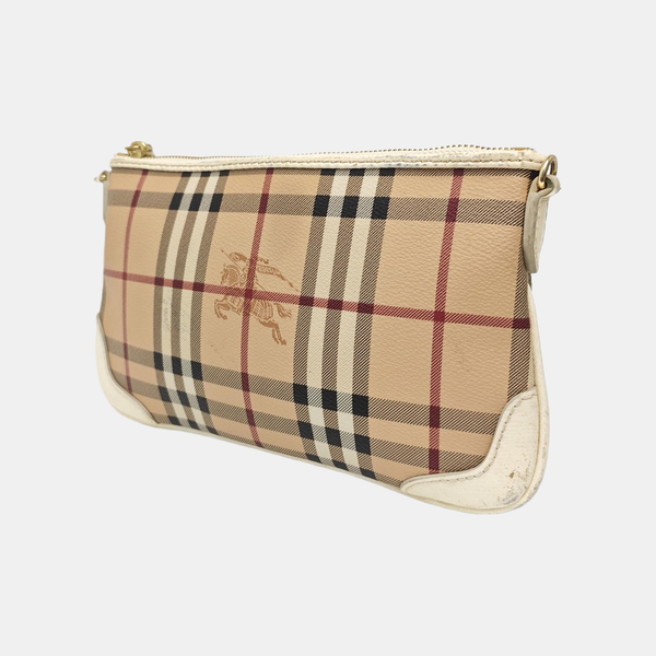 Coated Canvas Crossbody Bag Beige