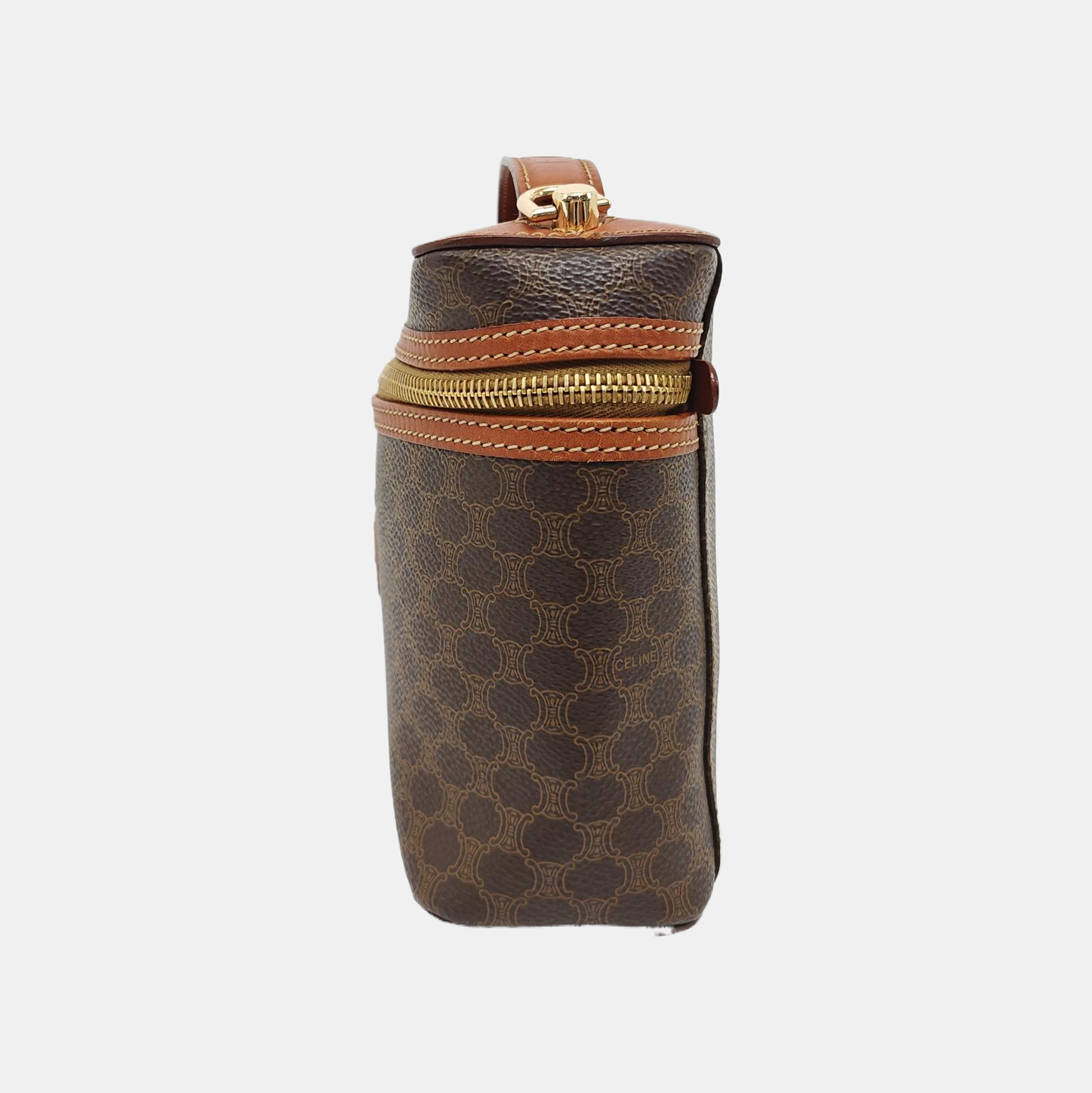 MACADAM TOP HANDLE COSMETIC BAGS Coated Canvas Brown