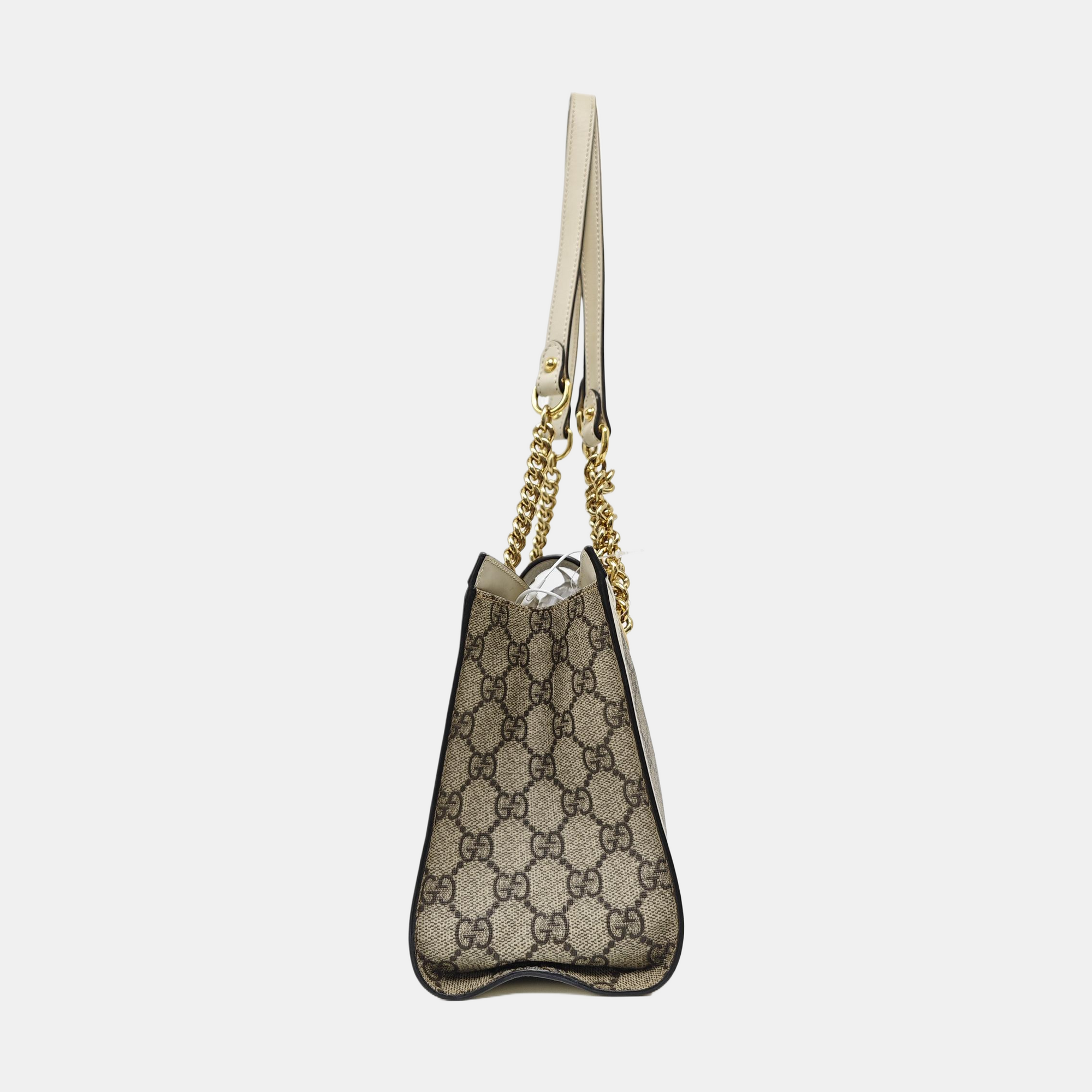 Padlock Small Monogram Coated Canvas Beige