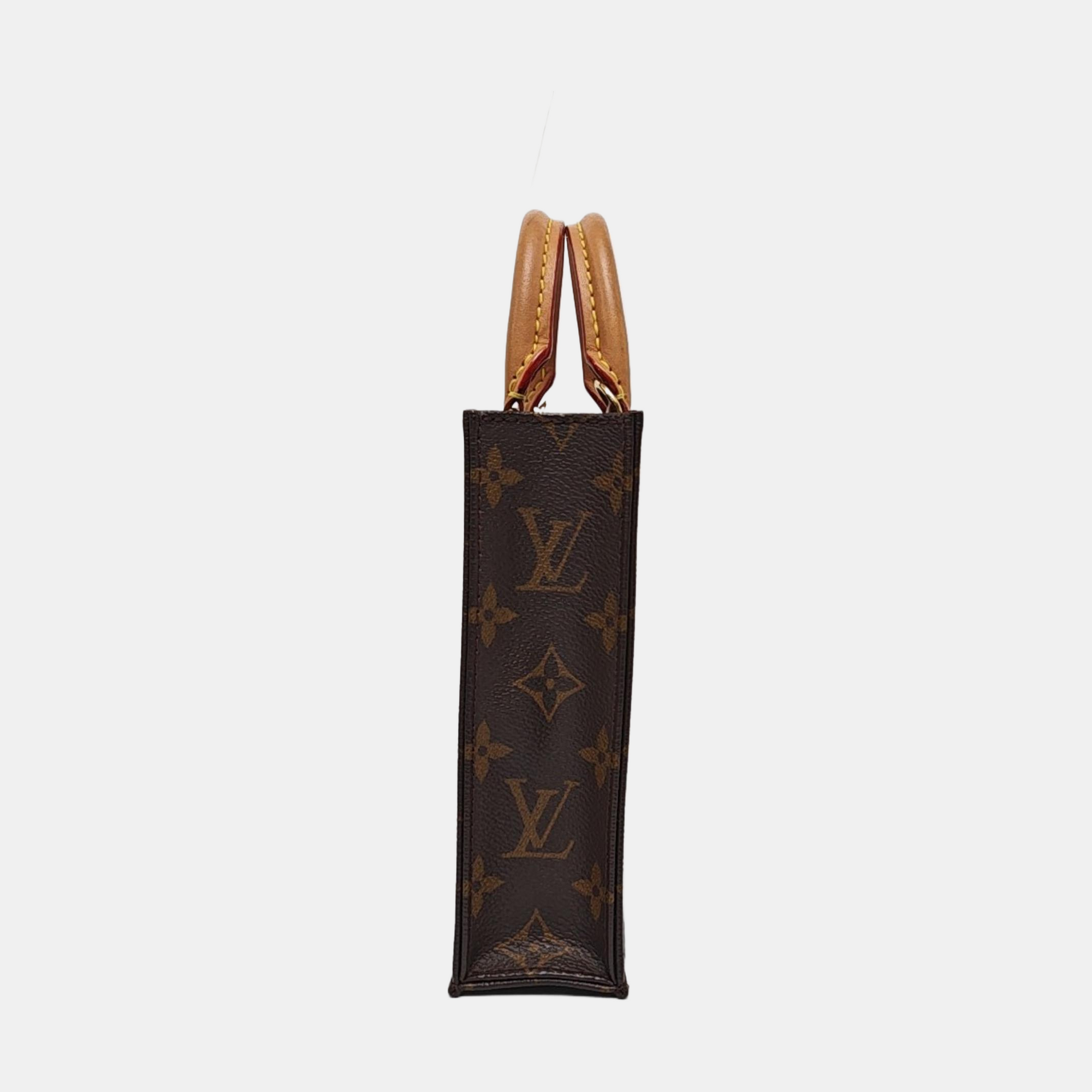 SAC PLAT Mini Monogram Coated Canvas Brown