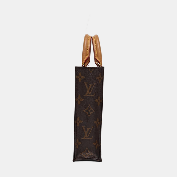 SAC PLAT Mini Monogram Coated Canvas Brown