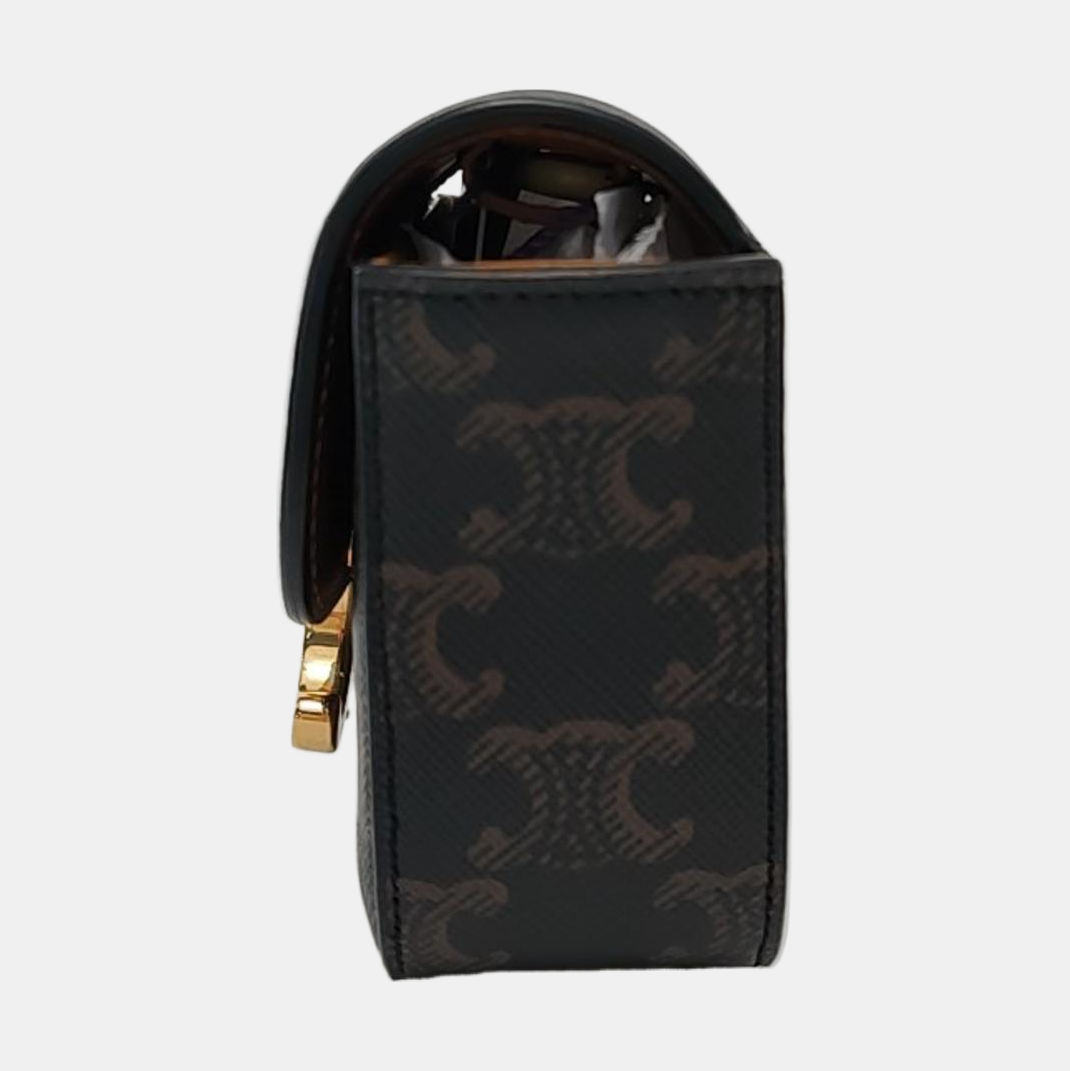 Authenticated pre-owned  TRIOMPHE Mini Coated Canvas Black - Crossbody Bag at Looply