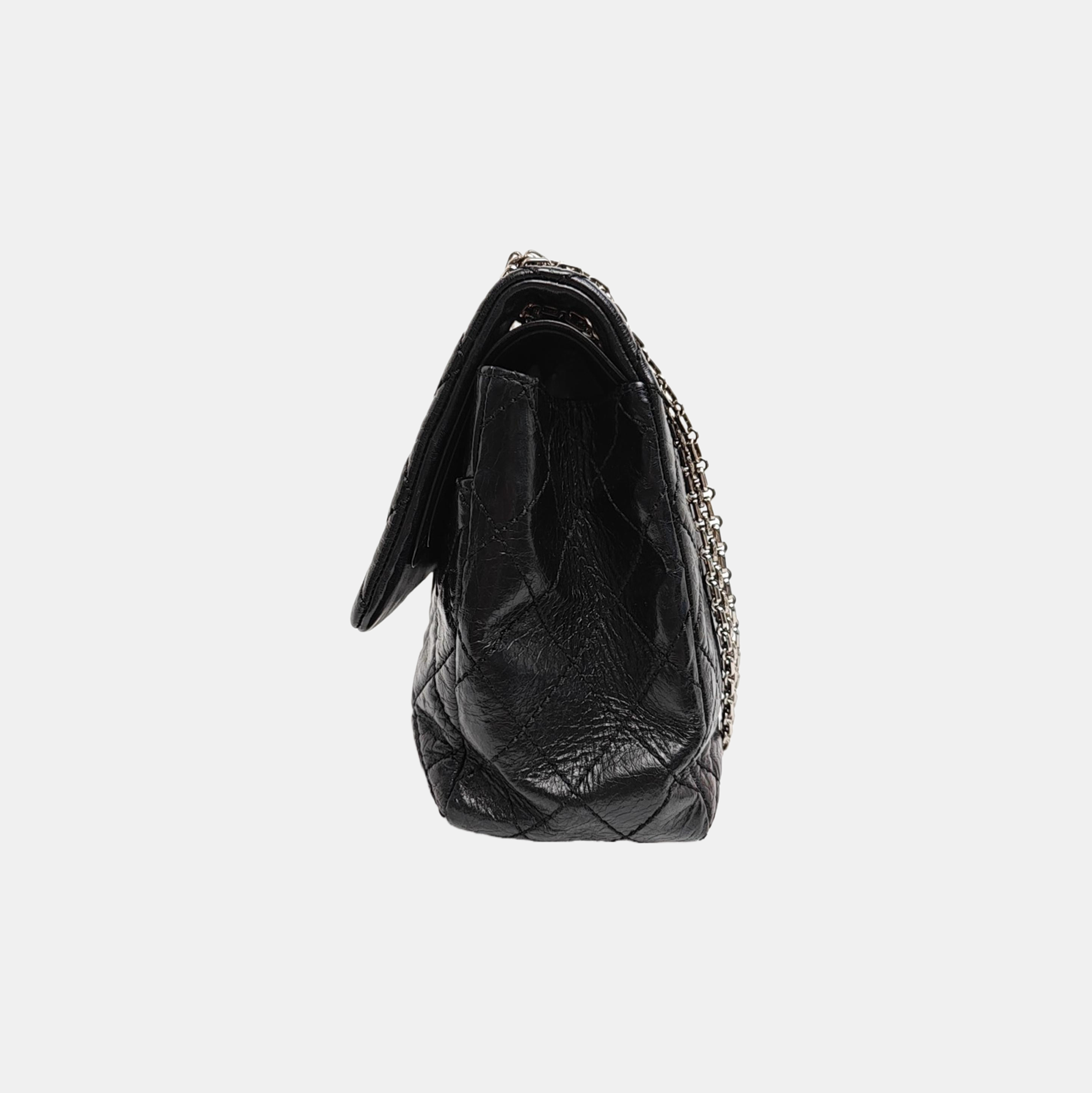 2.55 Maxi Quilted Calfskin Black