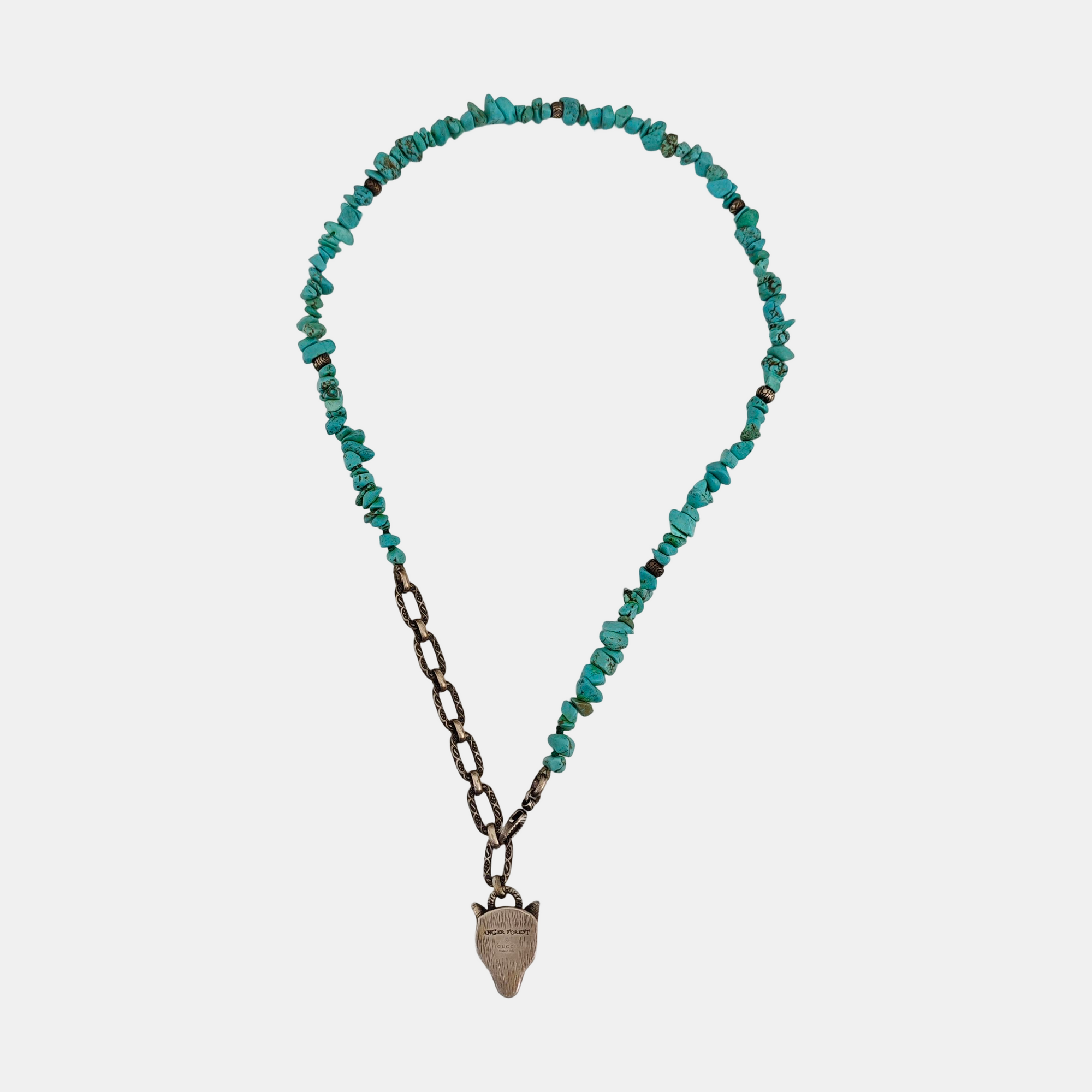 925 Sterling Silver Green Necklace