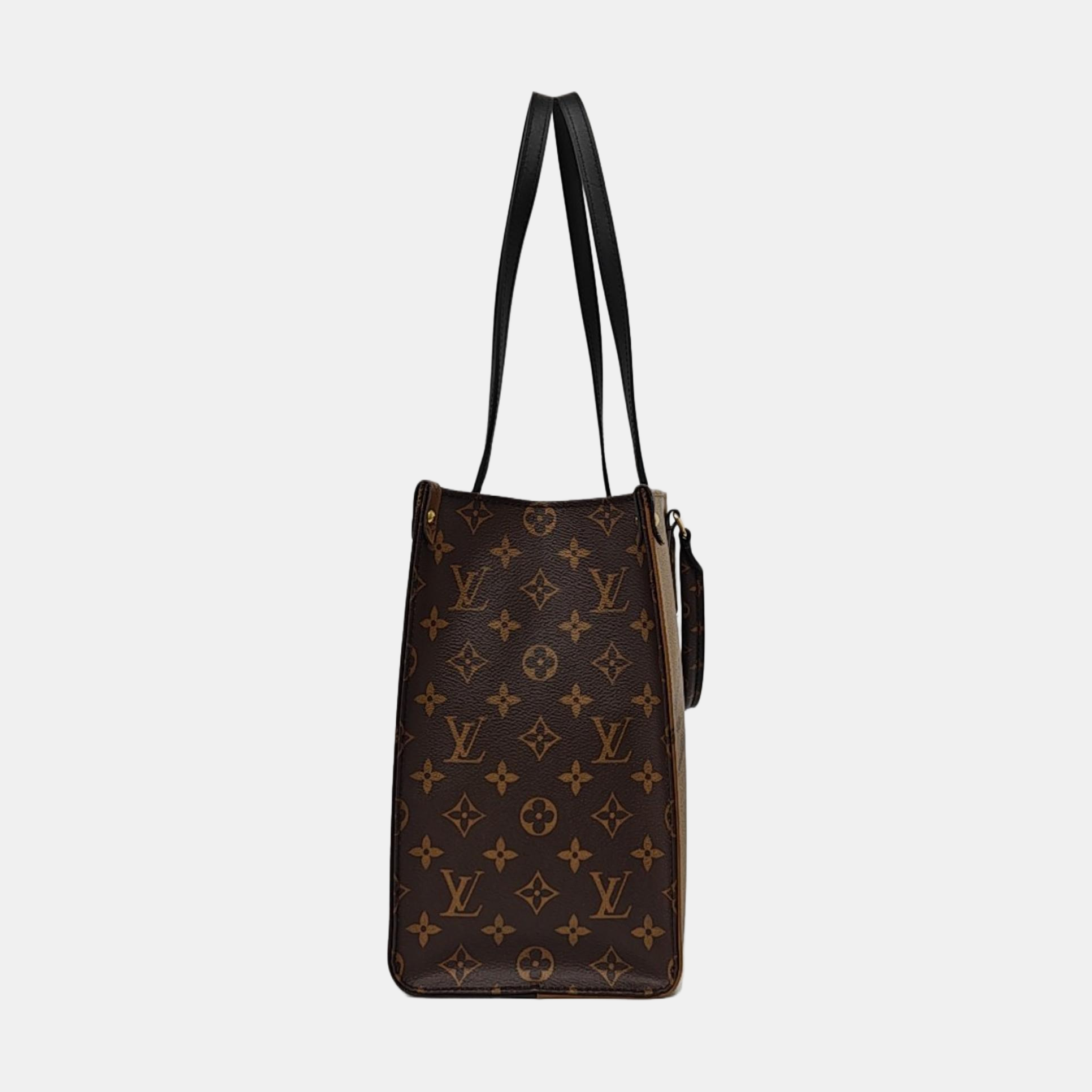 ONTHEGO MM Monogram Coated Canvas Brown