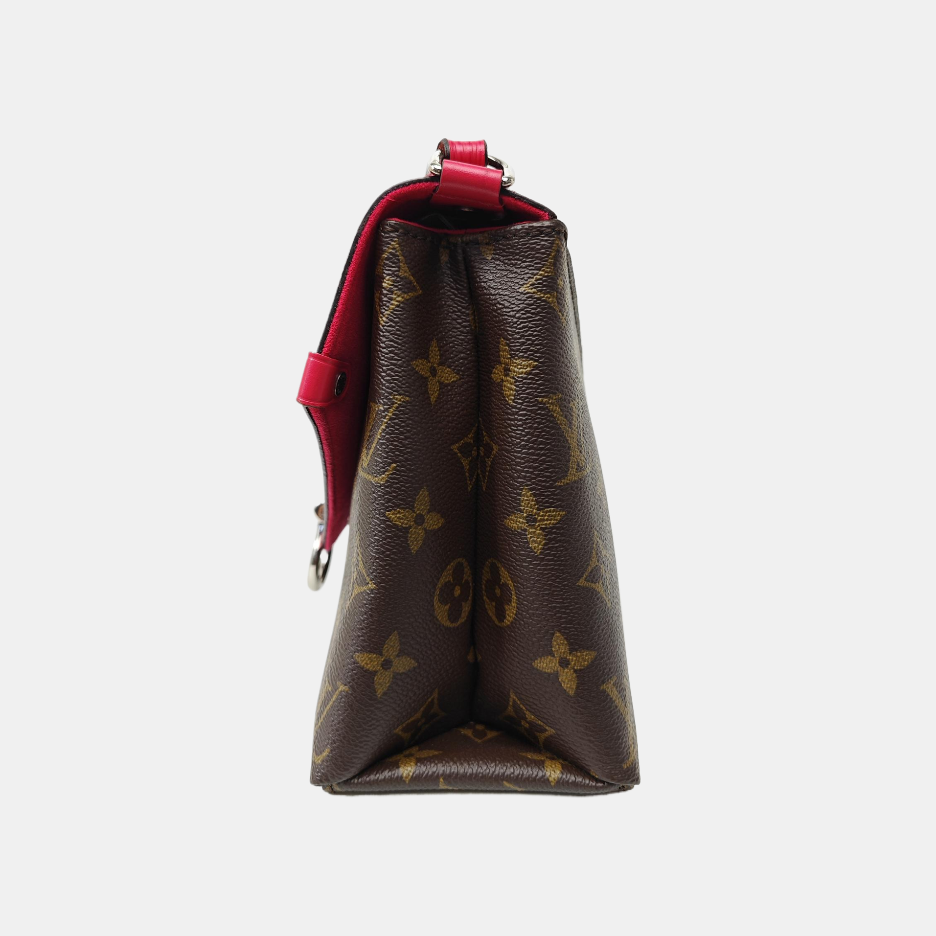 SAINT MICHEL Monogram Coated Canvas Red