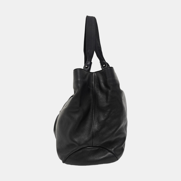 Calfskin Top Handle Bag Black