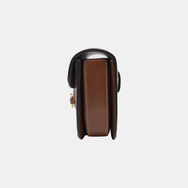 Horsebit 1955 Mini Monogram Coated Canvas Brown