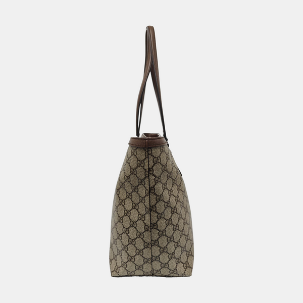 Monogram Coated Canvas Tote Bag Brown