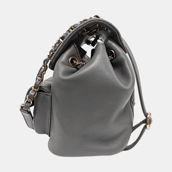 DUMA Small Quilted Calfskin Gray