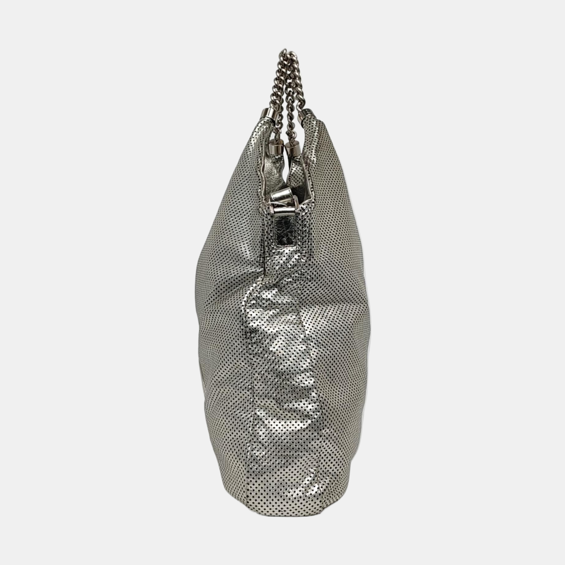 RODEO DRIVE Extra Large Calfskin Silver