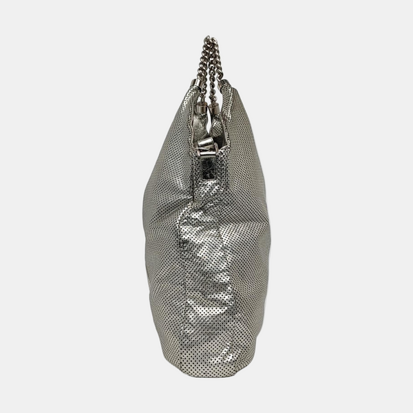 RODEO DRIVE Extra Large Calfskin Silver