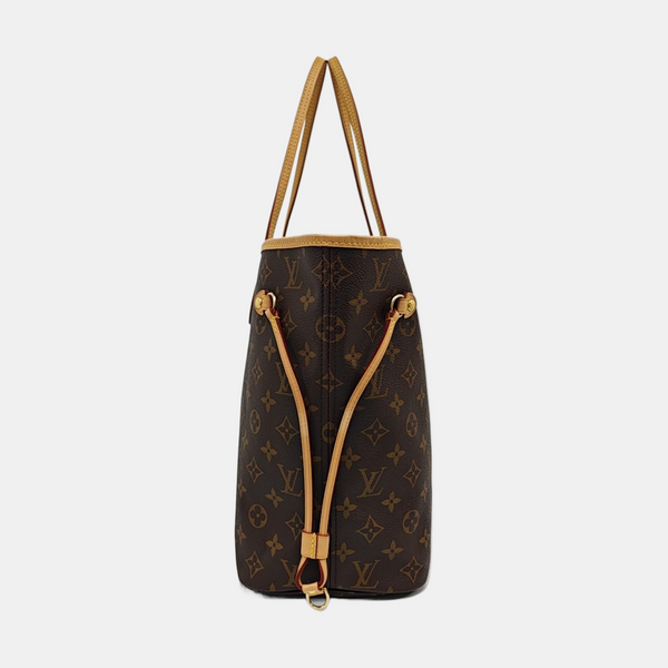 NEVERFULL MM Monogram Coated Canvas Brown