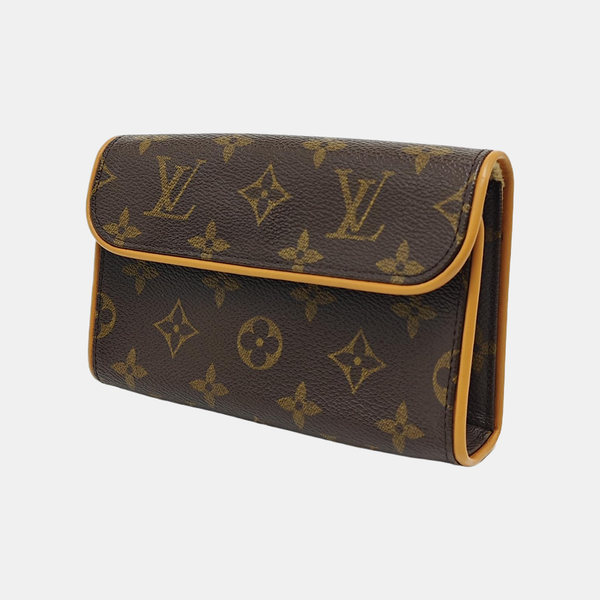 FLORENTINE Monogram Coated Canvas Brown