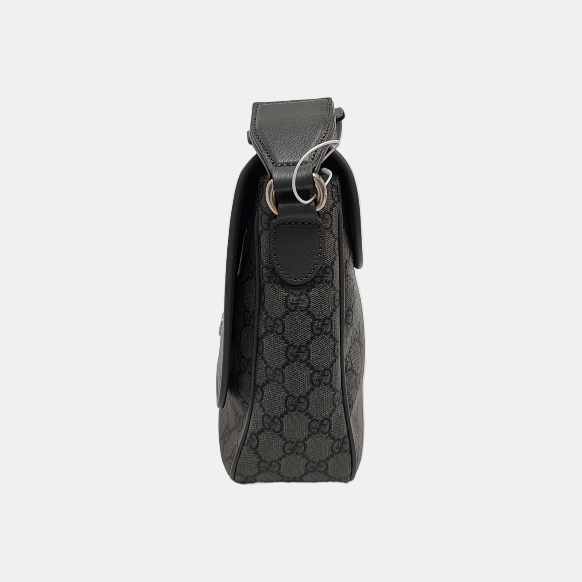Ophidia Medium Monogram Coated Canvas Gray