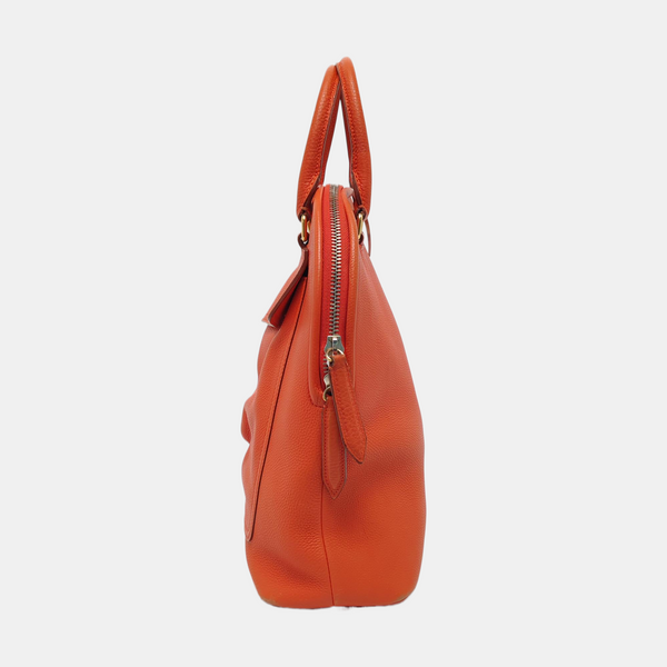 Calfskin Shoulder Bag Orange